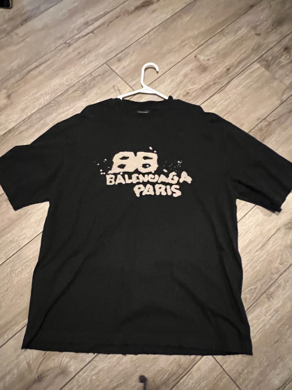 Balenciaga Black Crewneck Tee with Subtle Logo Tag